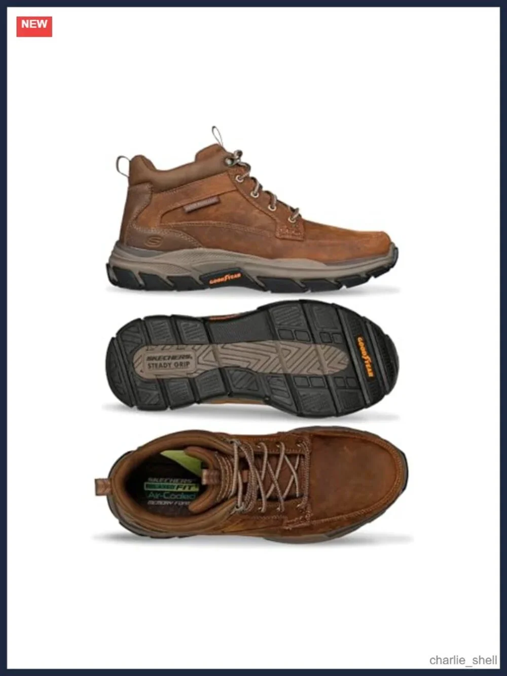 Skechers Respected Boswell Boot Men's Water Resistant Leather Work Boot